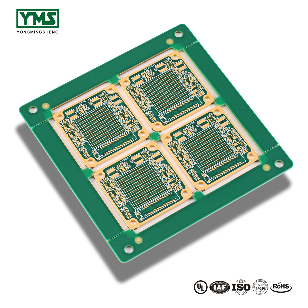 10 Layer High Frequency Hard Gold Board